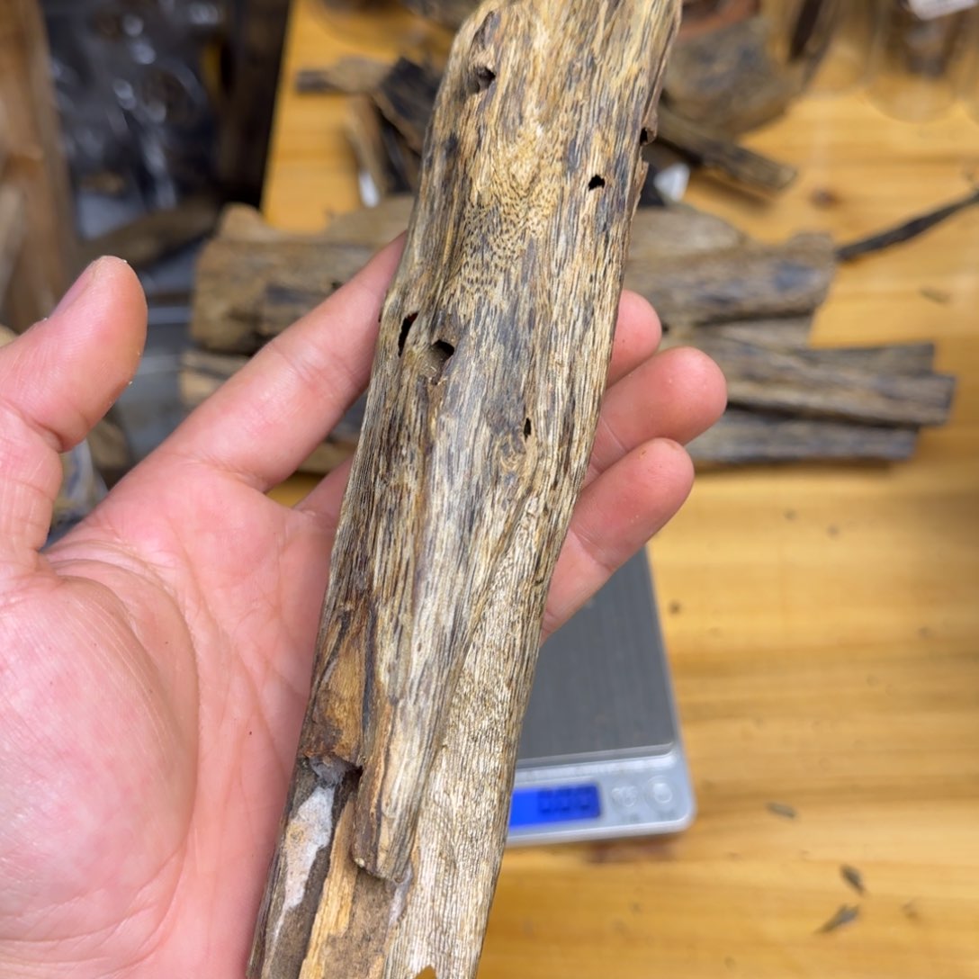 沉香手把件块料白棋品种老料74克