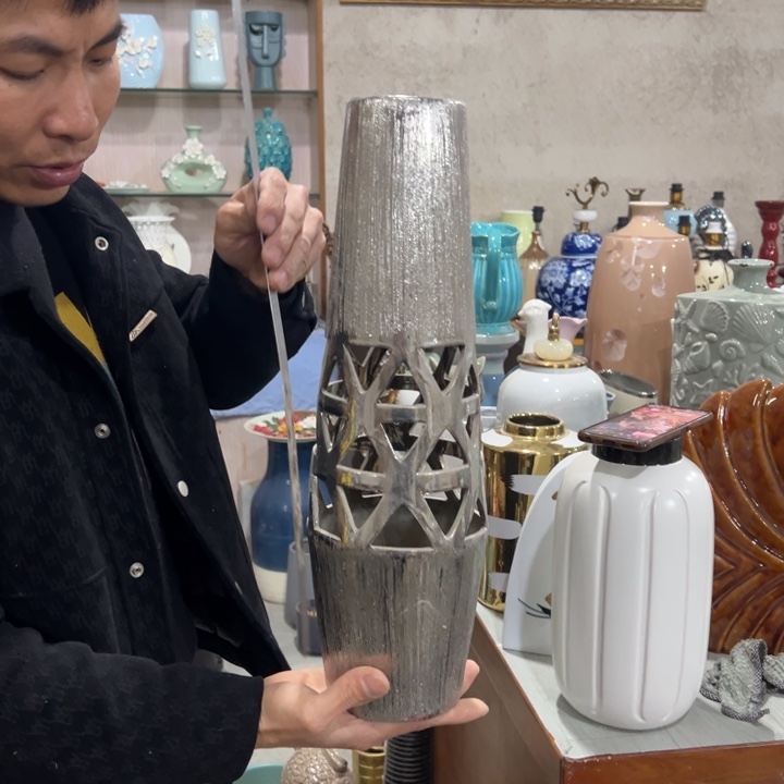 摆件高度45厘米口径7厘米微瑕捡漏