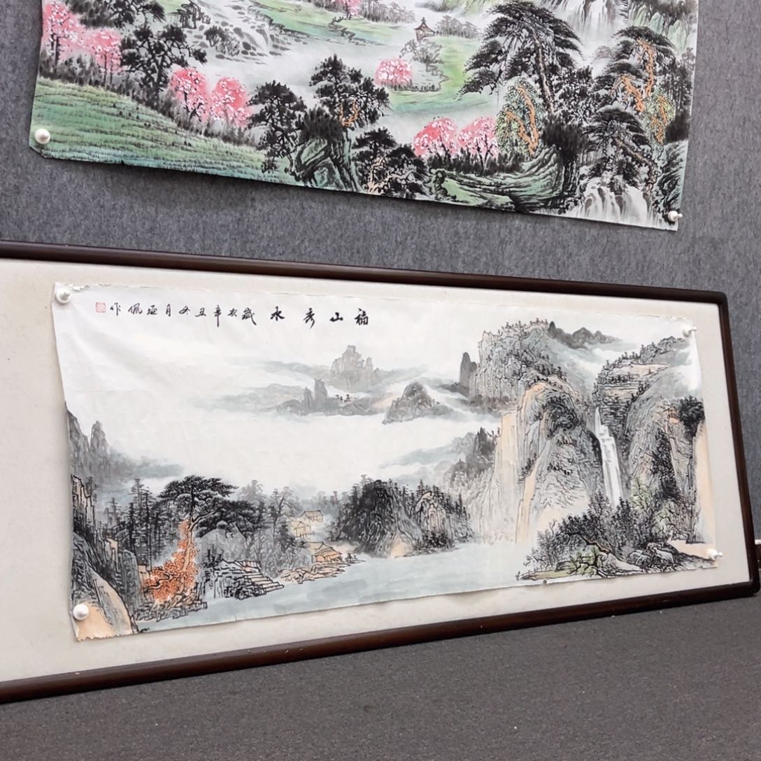 国画六尺福山秀水山水画一幅