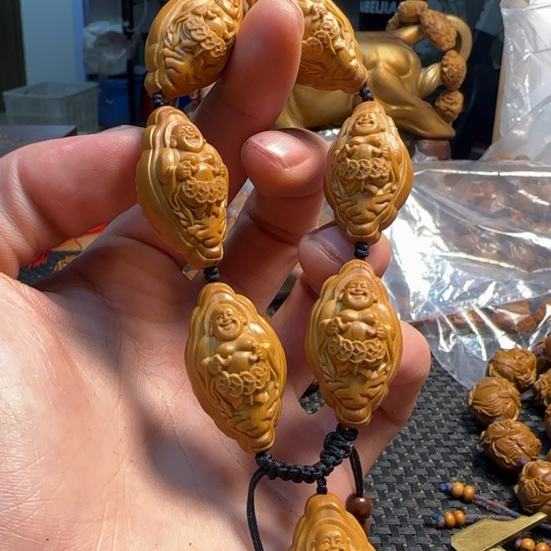 橄榄核手串/手链锦鲤弥勒