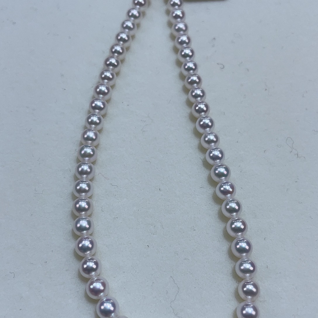 淡水珍珠颈饰银S925镶嵌4.5m飒飒亮亮瞎眼新品