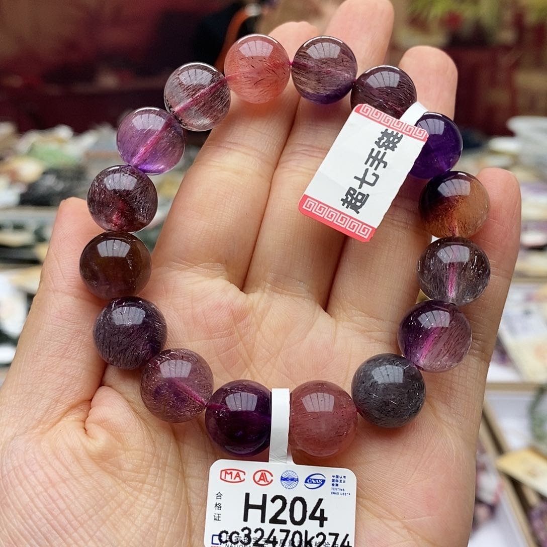 水晶手链未镶嵌H204 超七 13m+