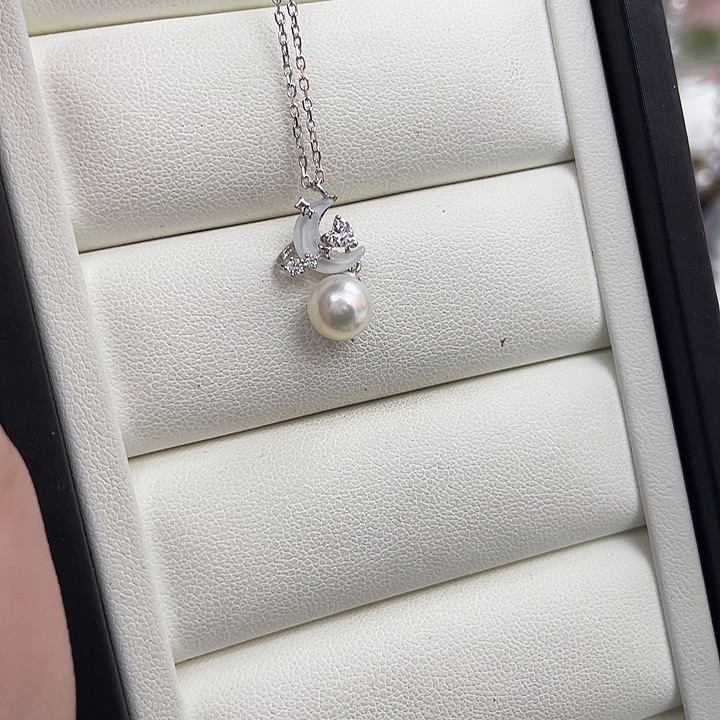 海水珍珠颈饰银S925镶嵌