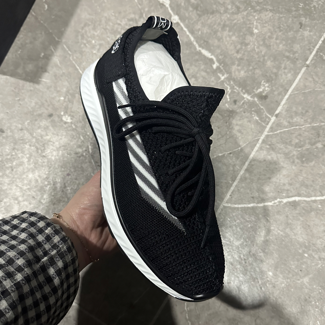 JB5695-1 男士黑白飞织鞋