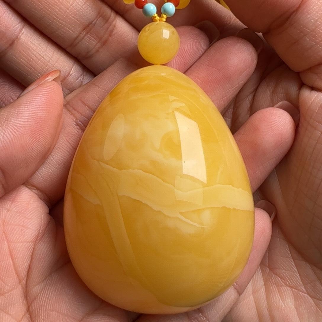 蜜蜡毛衣链未镶嵌无优化