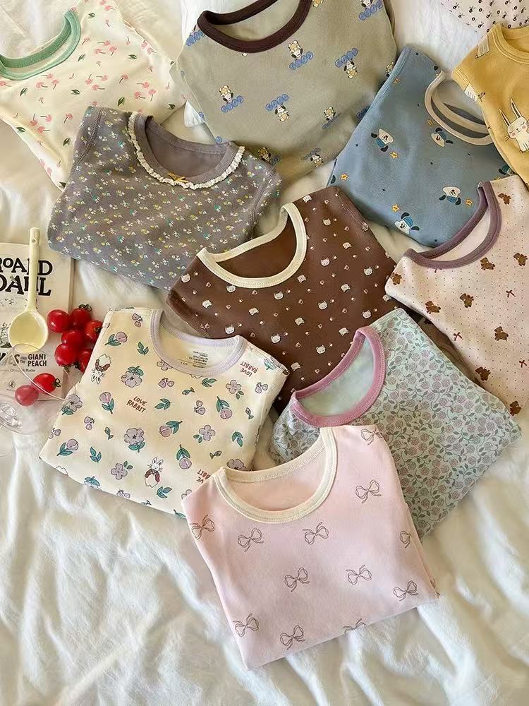 儿童纯棉秋衣秋裤套装男孩秋衣秋裤女孩打底套装