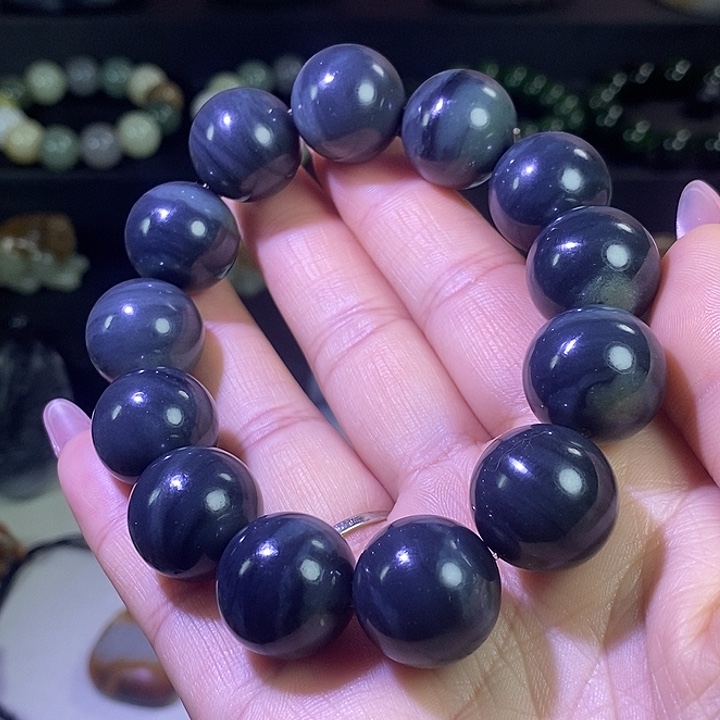 和田玉未镶嵌手链和田玉卡18青花