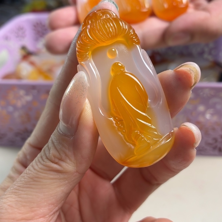 玛瑙/玉髓未镶嵌吊坠(不含链)