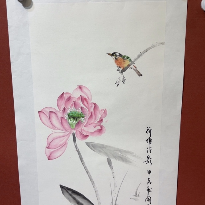 国画听兰老师花鸟