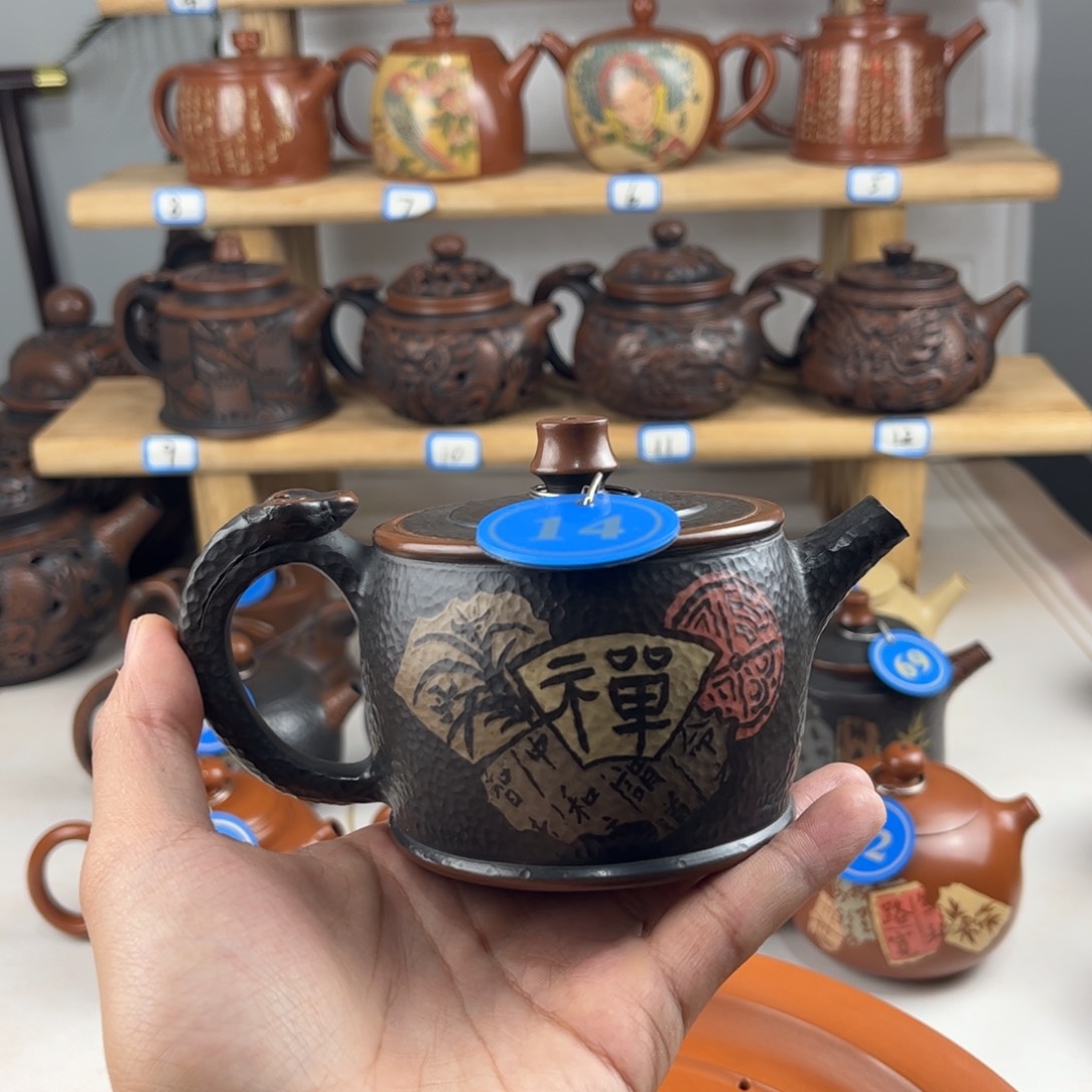 壶200cc 建水紫陶全手工制作，老匠人传承手艺