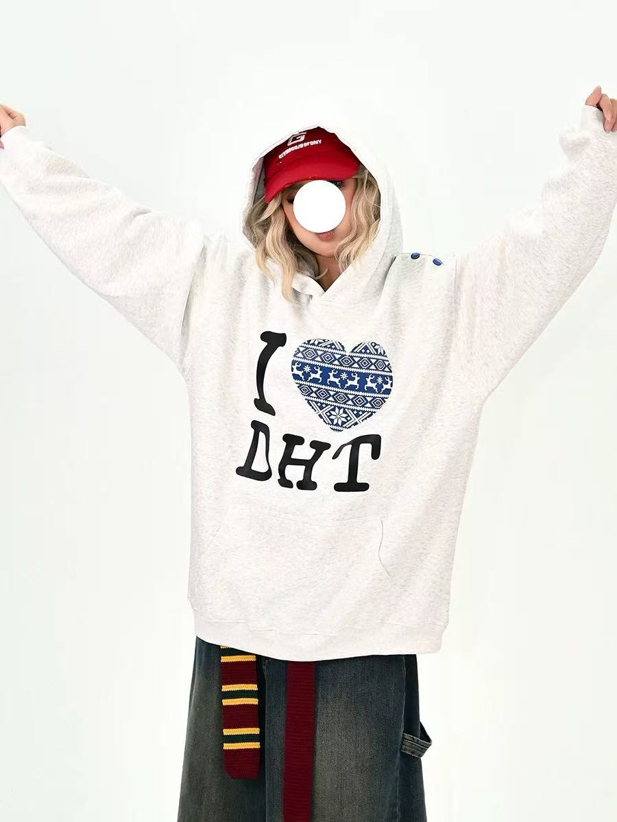 费尔岛爱心   卫衣#2714