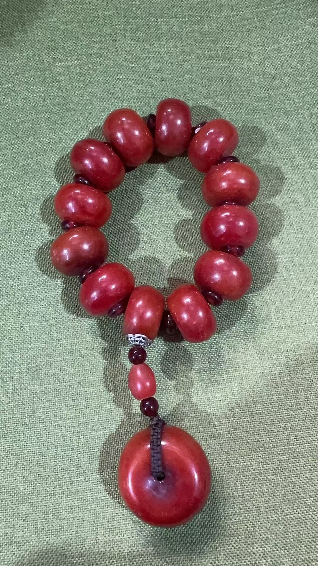 崇莲臻选专属精品蜜蜡老手串A100198