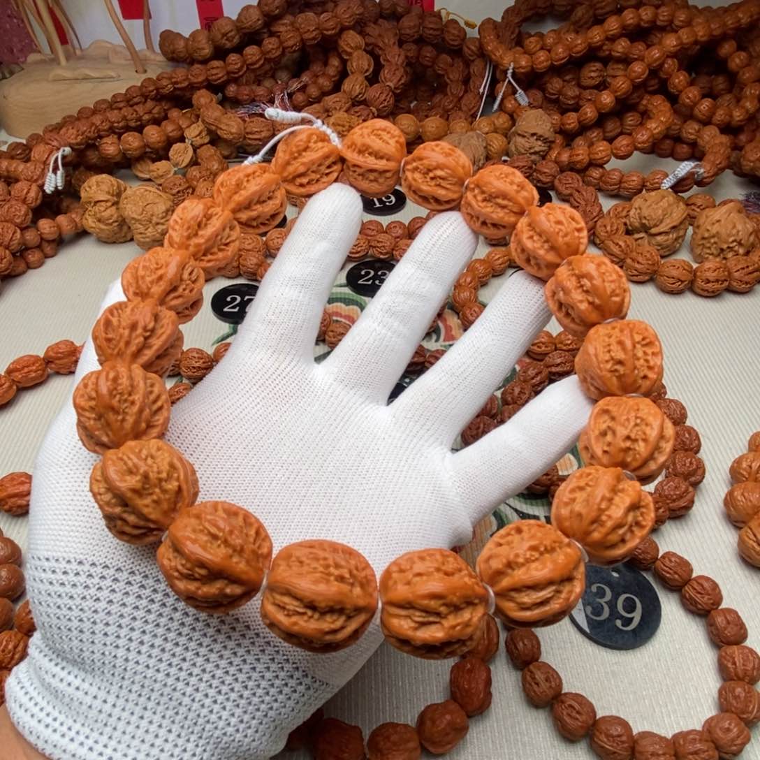 文玩核桃手串福利京八棱2.4