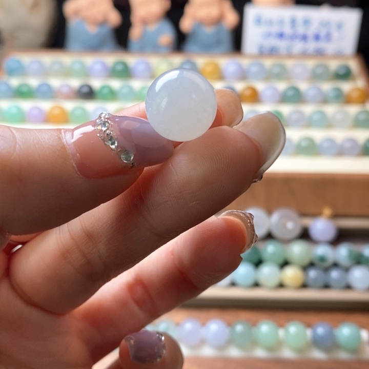 未镶嵌定制翡翠福利品 翡翠圆珠 卡12.8 买断不退换