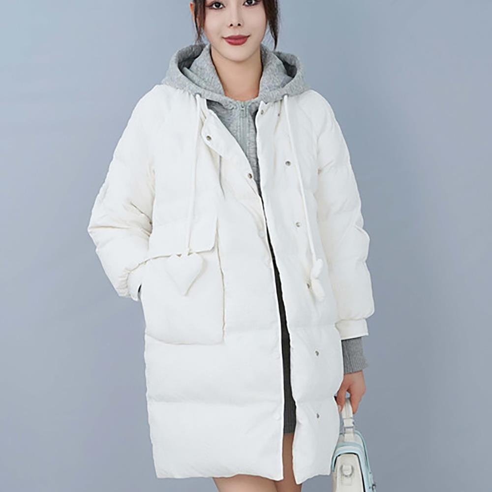 【YANGSHANG】高级简约保暖 黑白双色长款羽绒服Y95029