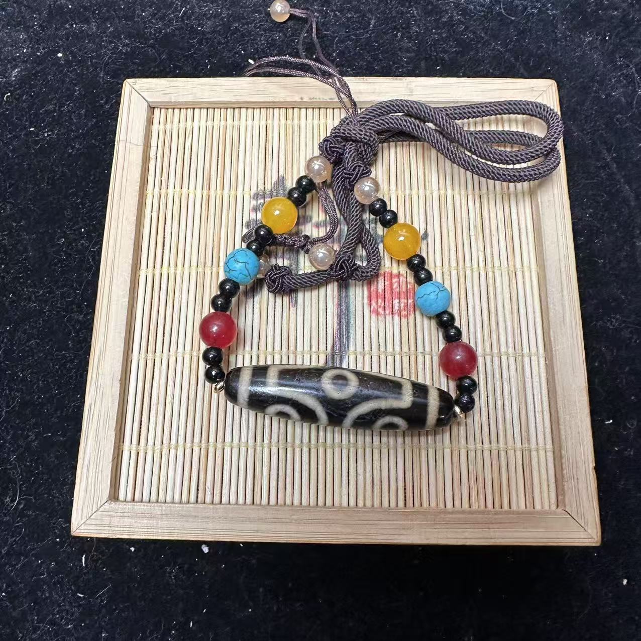 玛瑙天珠项链1547