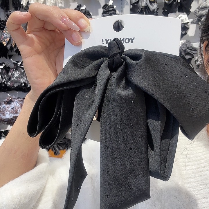 非金属布艺黑色满天星马尾抓