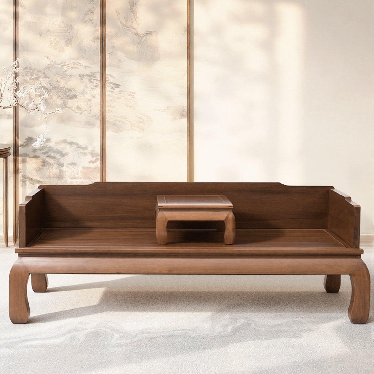 【新中式实木罗汉床】客厅榻榻米沙发床可坐可卧带茶几组合禅意矮床