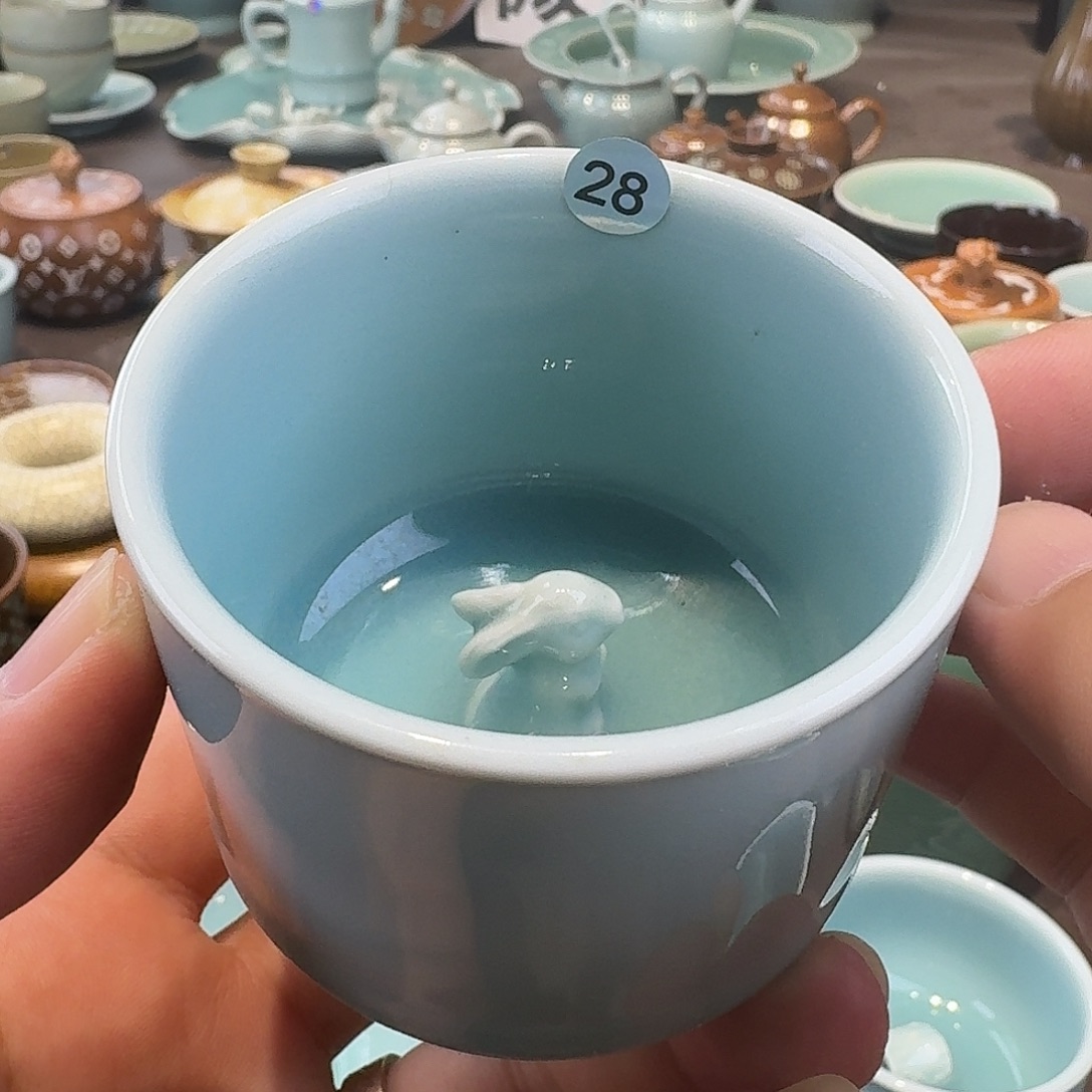 龙泉青瓷茶具微瑕