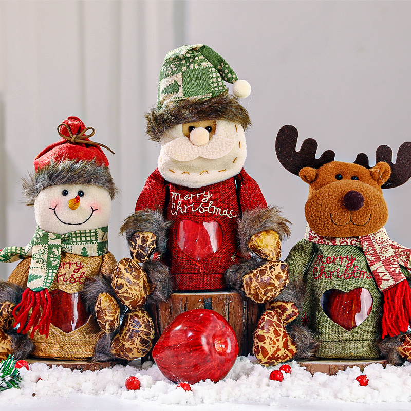 圣诞节苹果袋平安夜礼物袋糖果袋小礼品装饰用袋子