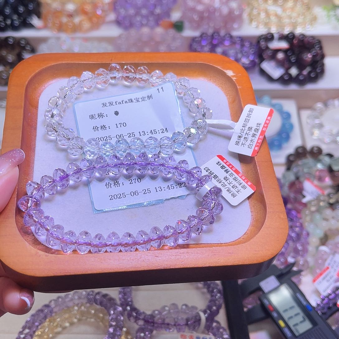 ****水晶手链未镶嵌Y算盘珠