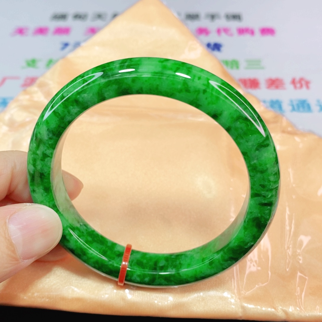 未镶嵌手镯翡翠54.3圈口正圈-高货毕业款