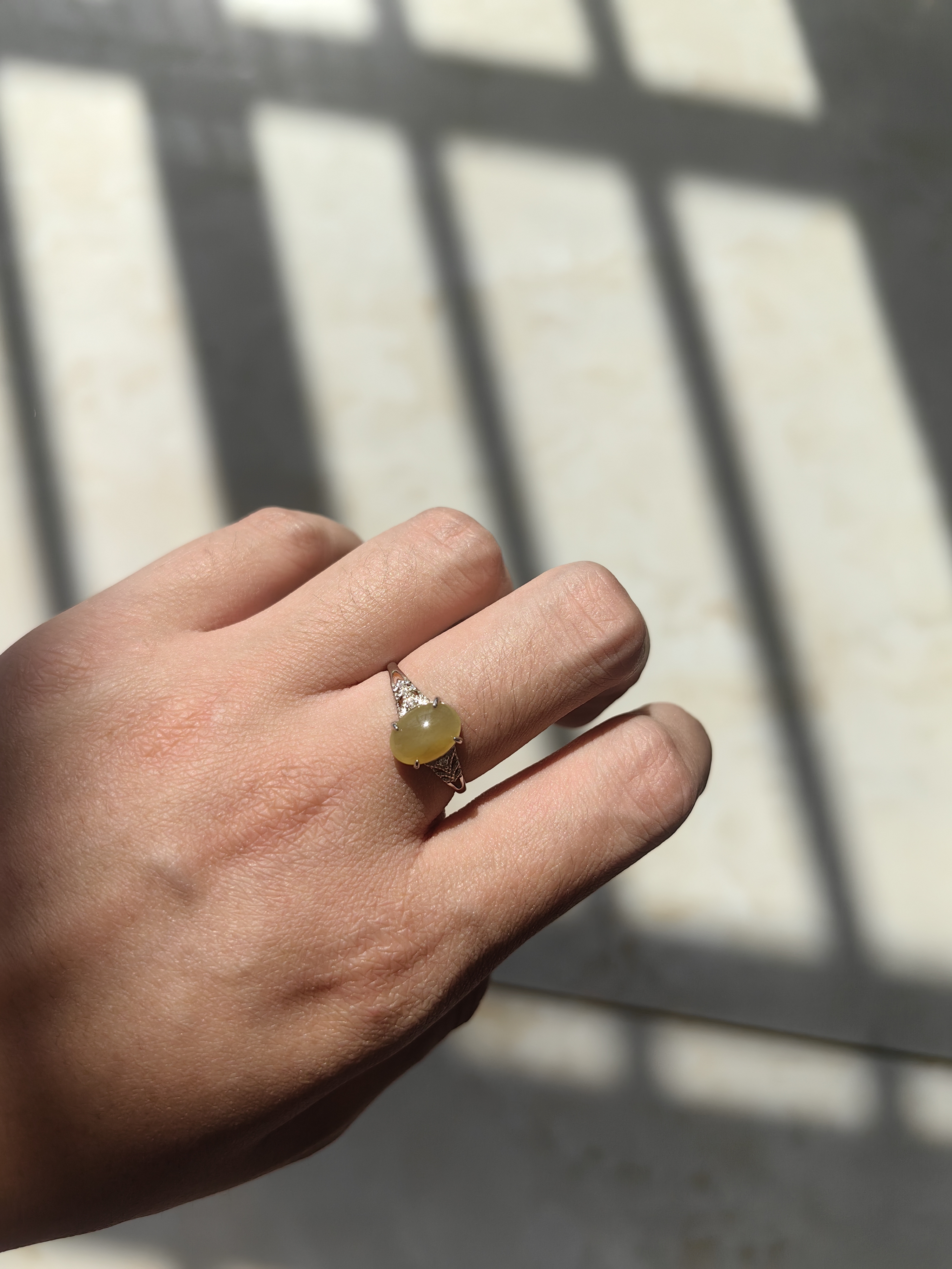 天然A货翡翠S925银镶嵌戒指