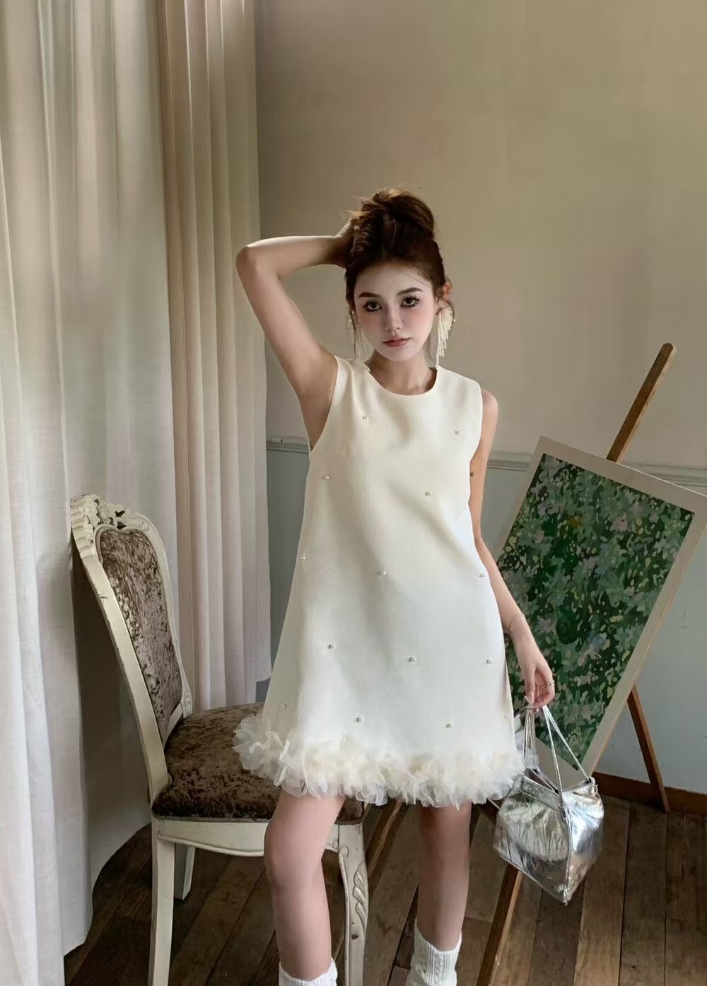 （单裙）凡熙2025秋冬新款显瘦气质小个子微胖MM连衣裙套装