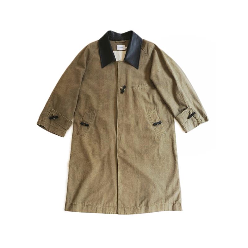 SOLSOL买手店MANZANILLA设计师品牌25春夏复古真皮牛角扣风衣