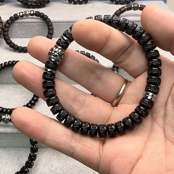 【闪购商品】手串椰蒂烟**生85耶噶吞金兽黑金