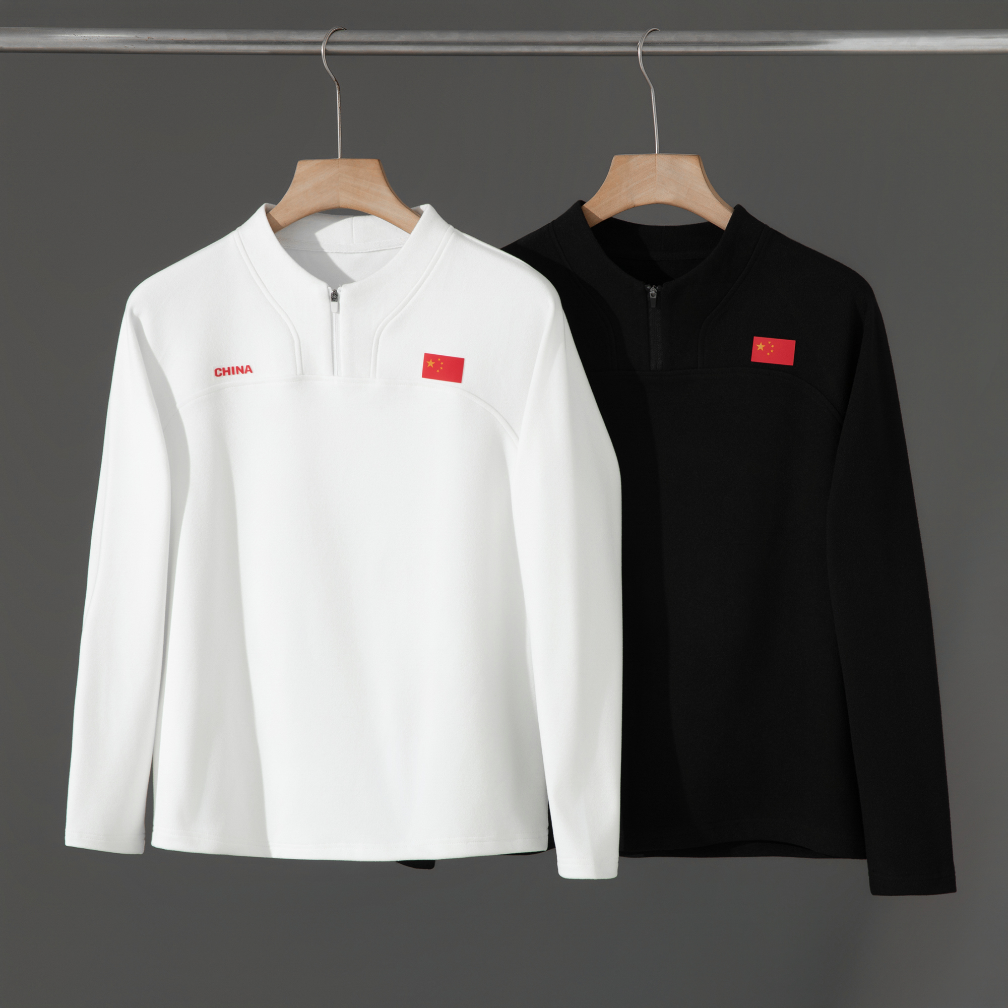 秋冬加厚时尚男女同款百搭卫衣打底户外半拉链休闲上衣-2504