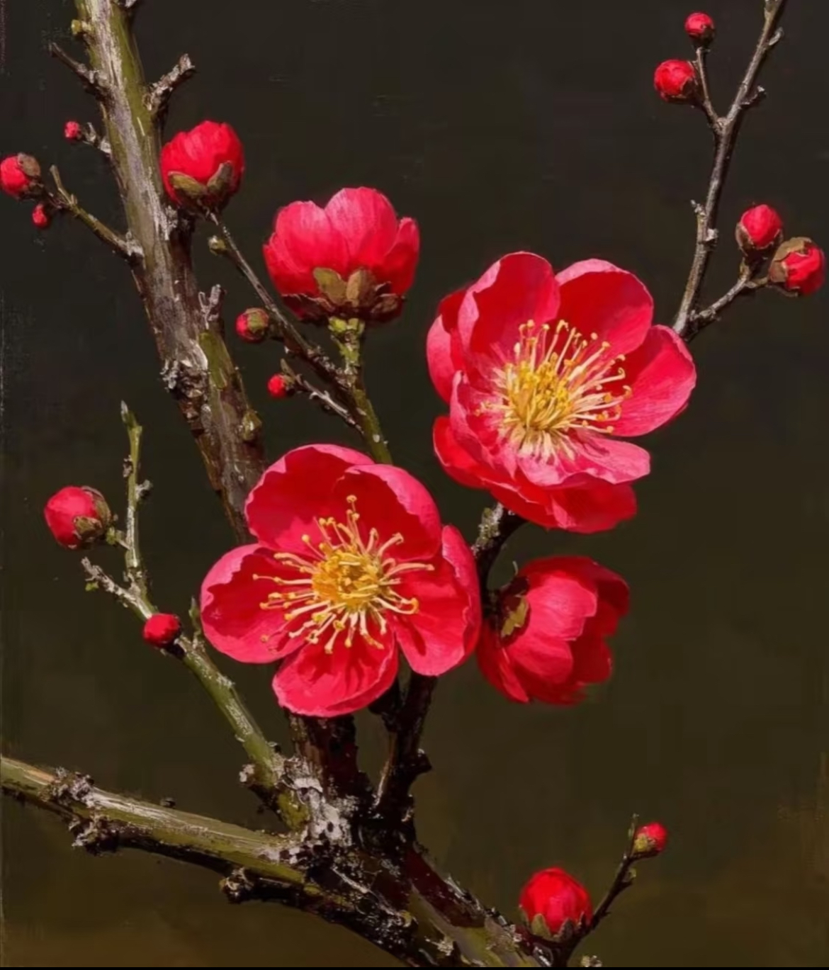 【红梅】耐寒梅花带土球发货树盆栽适合室内外庭院阳台
