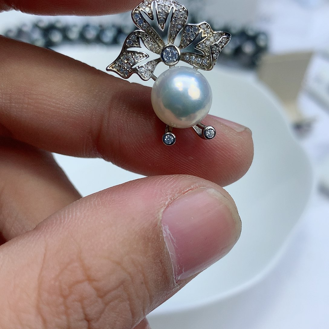 淡水珍珠颈饰银S925镶嵌