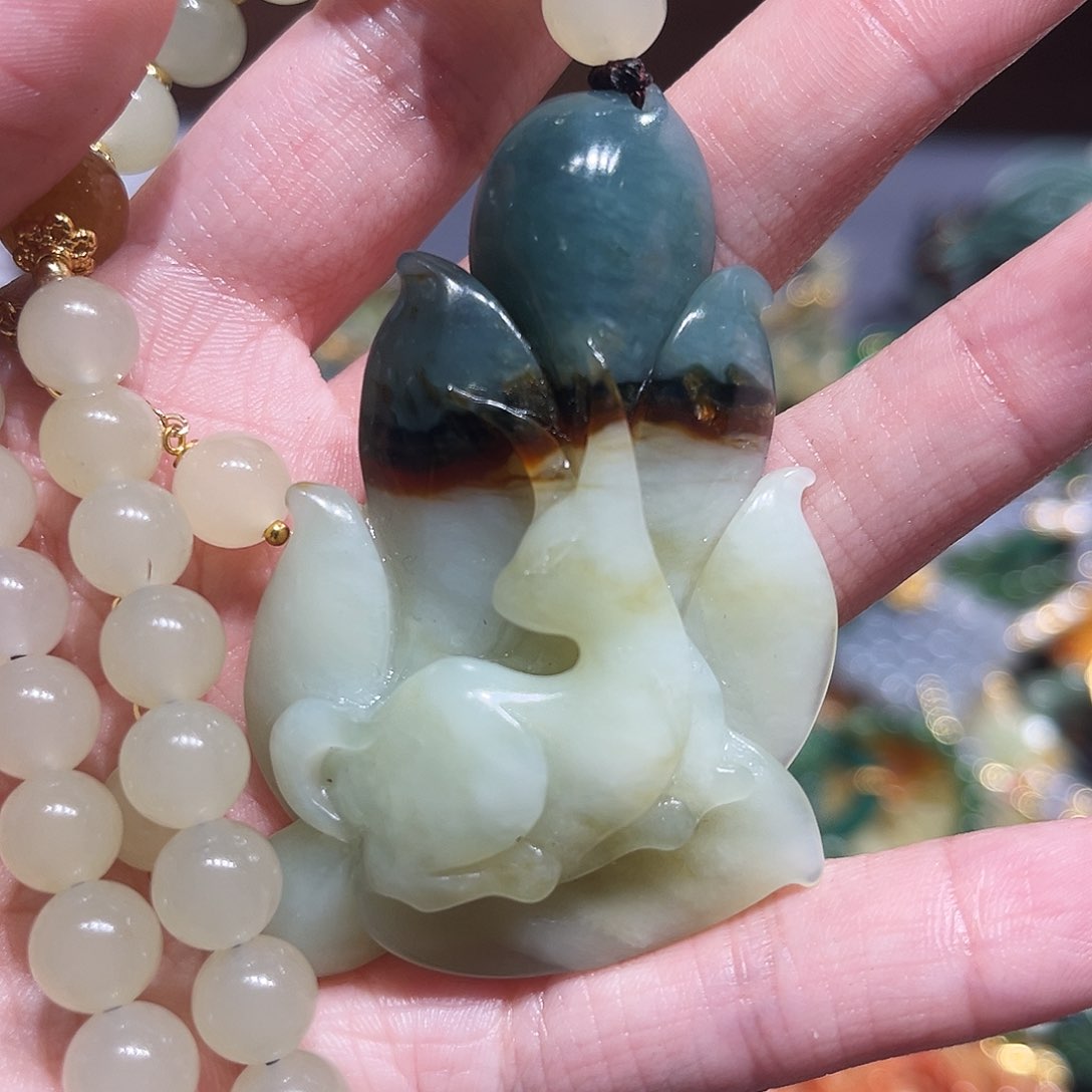 未镶嵌岫玉毛衣链