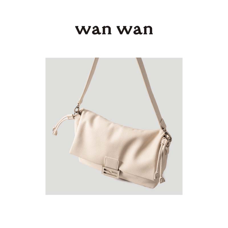 【雪域】Wanwan新品百搭简约手提手挽斜挎休闲时尚气质ins女包