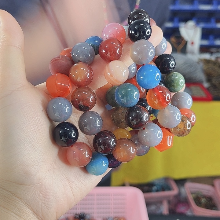 玛瑙手链未镶嵌丅22多宝手串卡16左右发其一