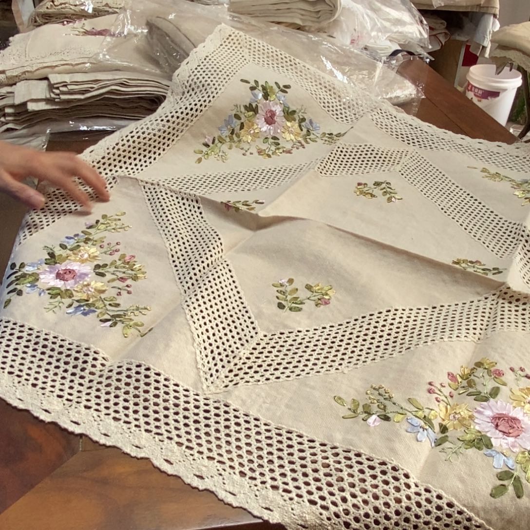 棉蚕丝绸缎110-80厘米方