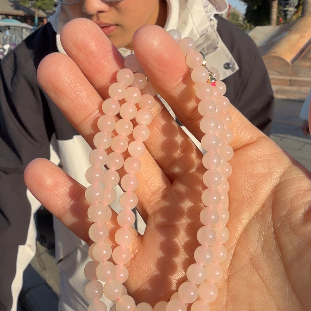 和田玉未镶嵌颈饰藕粉卡6帅弟弟 多样性拍一发一
