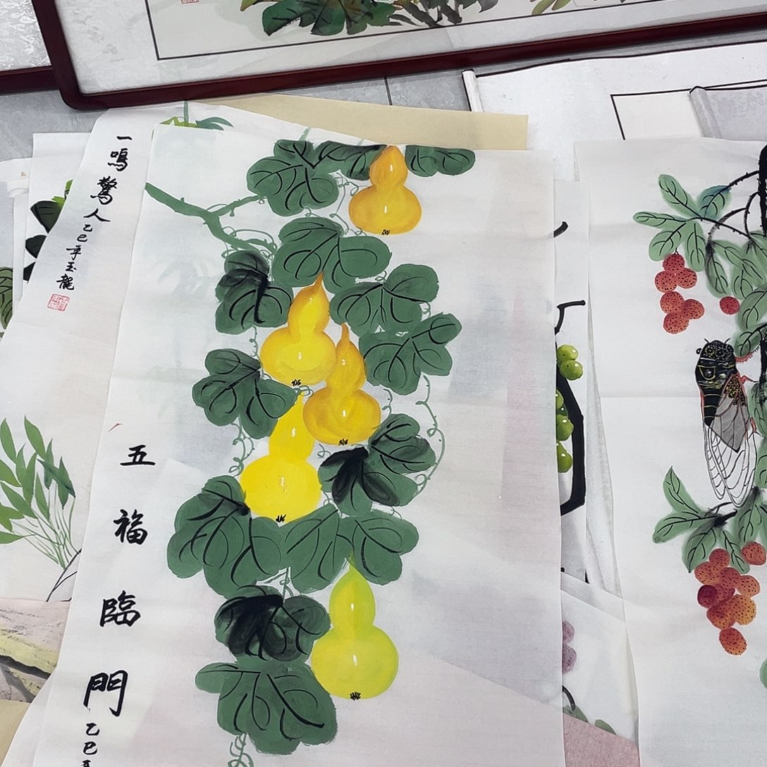 国画国画作品原稿三尺葫芦