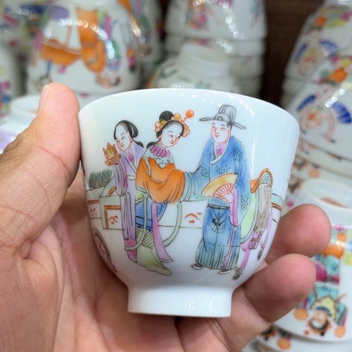纯手绘精品盖碗杯