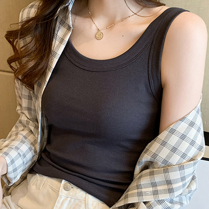 显瘦美背无痕打底吊带背心女吊带长款背心女夏季内搭外穿32