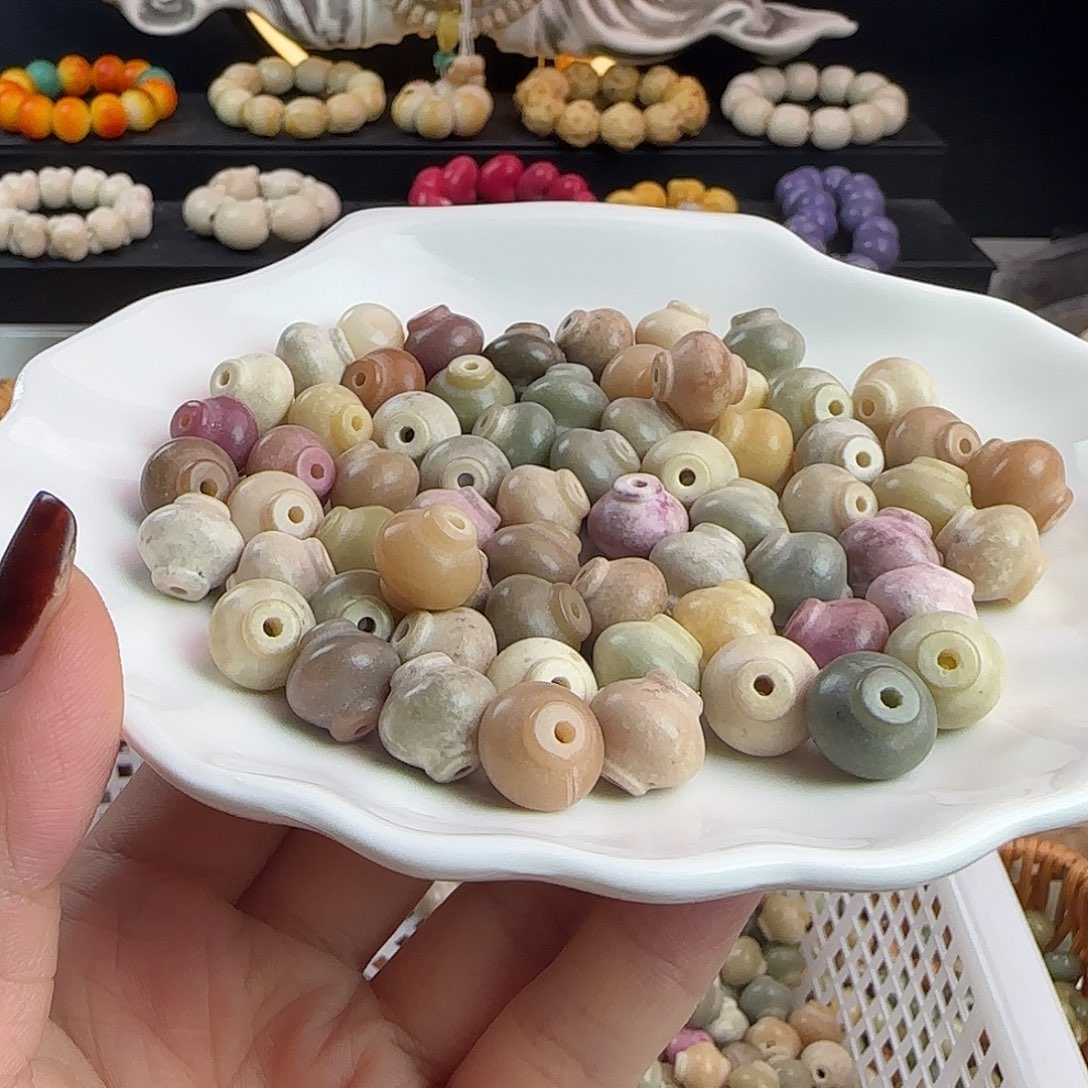 菩提根/象牙果手串瑕疵卡12雪花灯笼100颗