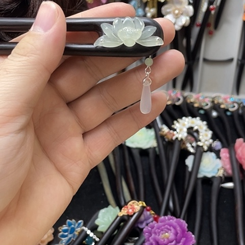 醋酸铁合金黑檀木发簪2