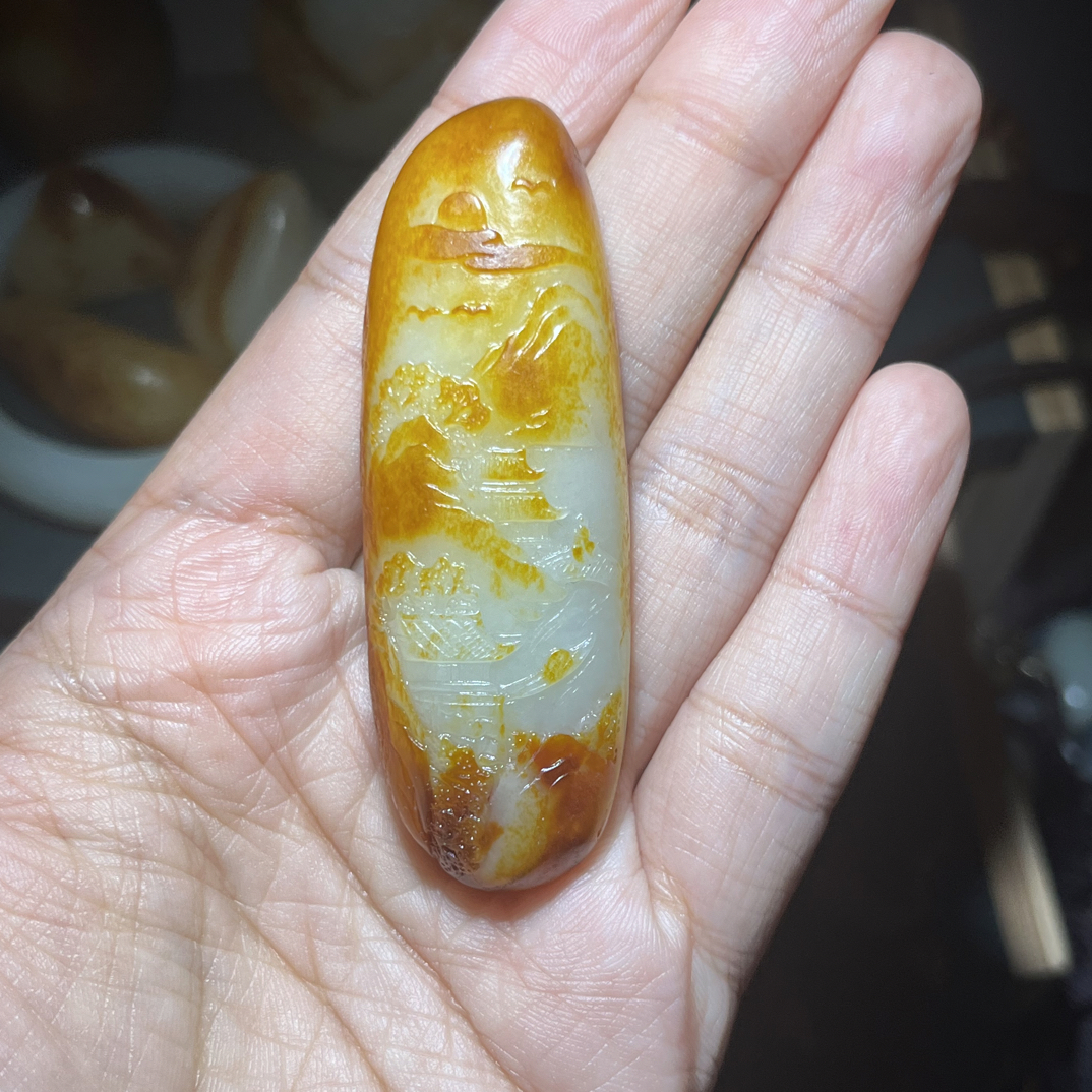 新疆和田玉 山水牌