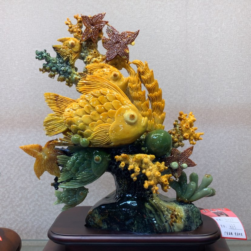 【闪购商品】蛇纹石玉摆件覆膜未镶嵌