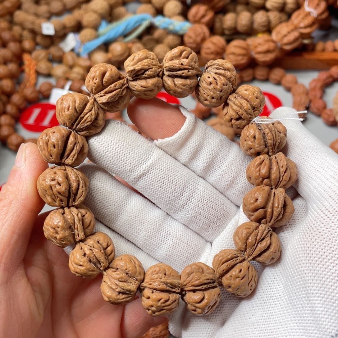 文玩核桃手串超大个蟠桃19mm