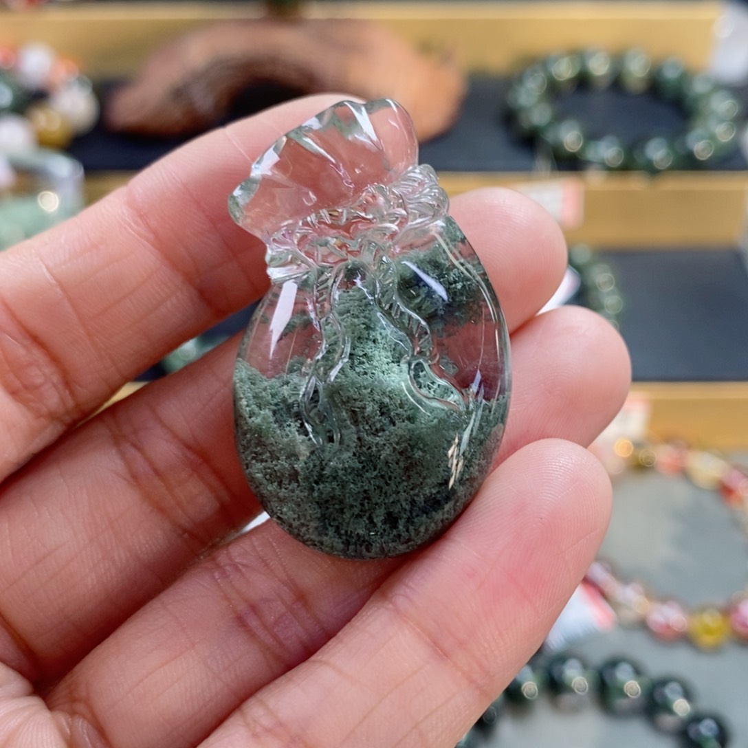 水晶吊坠未镶嵌绿幽灵吊坠