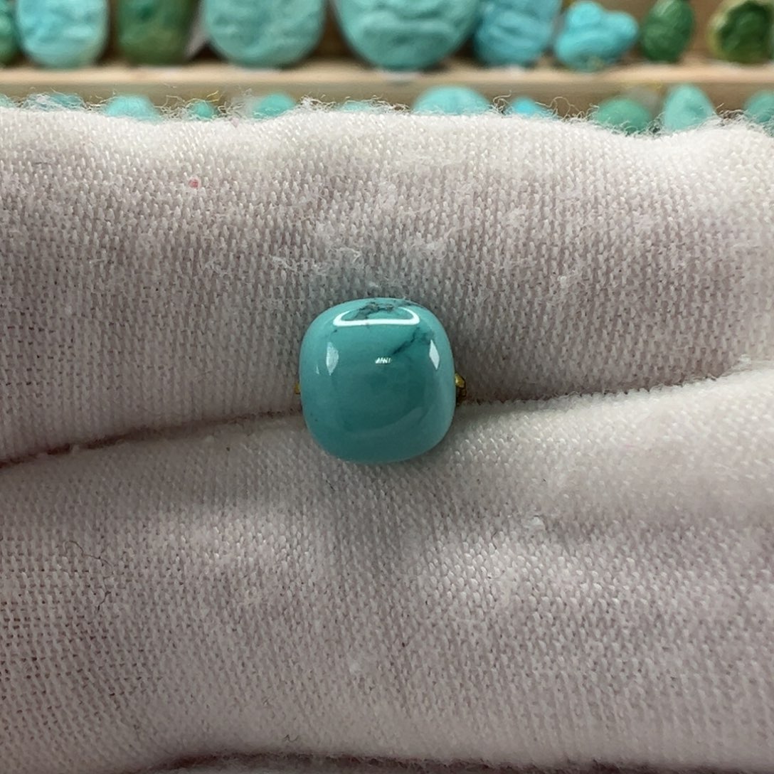 未镶嵌绿松石老型珠7.7x7.1mm