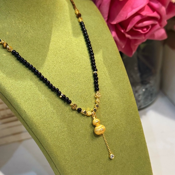 合金石英石项链 【西娅专属】美拉德虎眼串珠古法拉丝葫芦项链秋冬