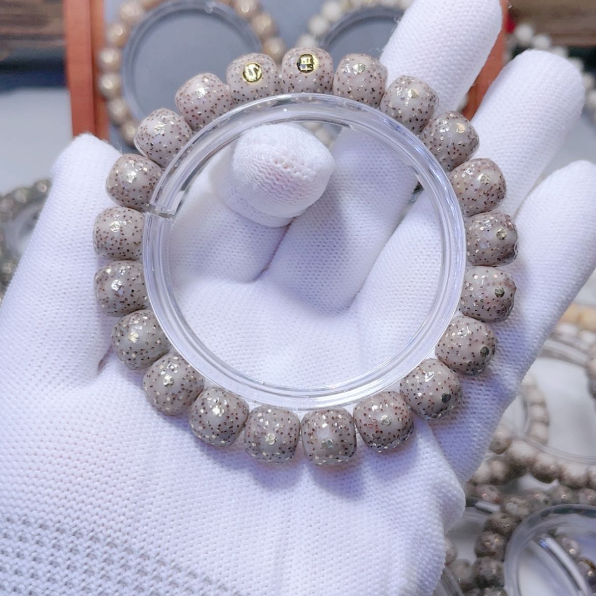 【闪购商品】星月菩提手串粉冰糖石玉料11大尺寸千钉龙鳞